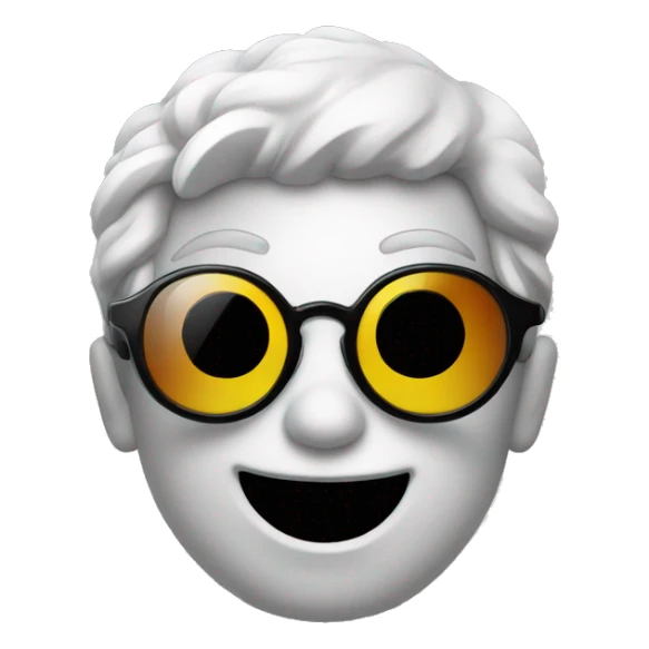 cool smiley with sunglass and the hands pointing to left  sticker