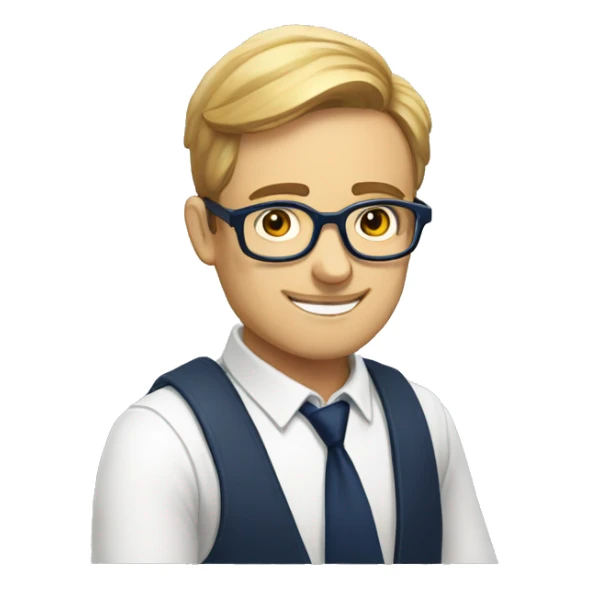 A man with specs white shirt and  navy blue tie reading a  book called New Human Revolution  sticker