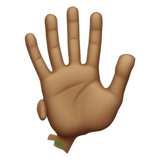 Palm with curled fingers like a tiger sticker