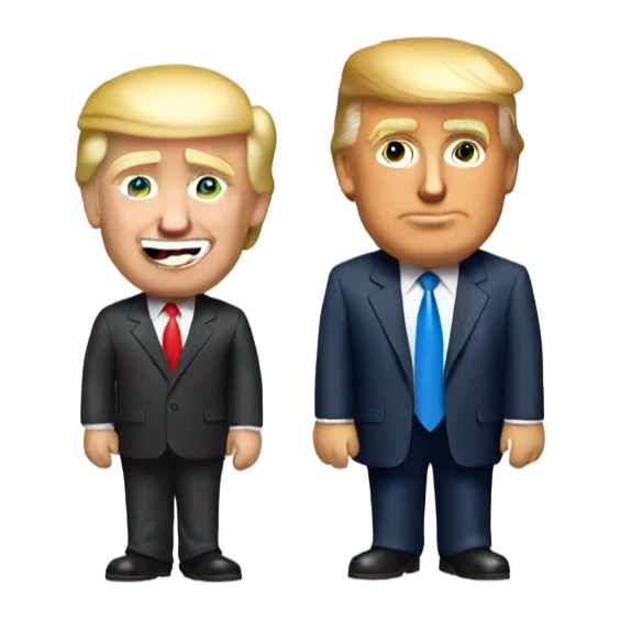 Donald trump and Obama  sticker