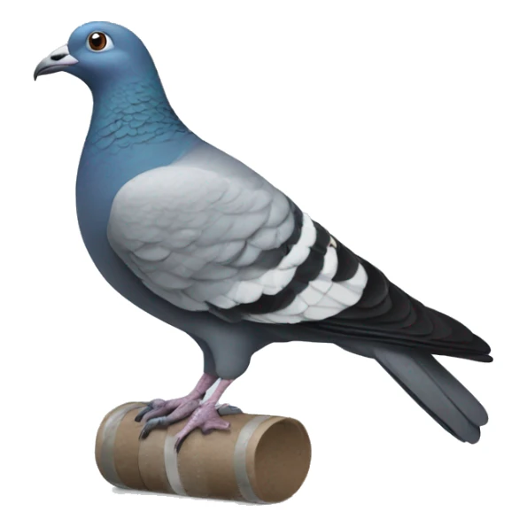 new york pigeon with blue eyes sticker