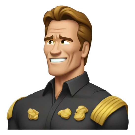 Elinde tabanca tutan Arnold schwarzenegger sticker