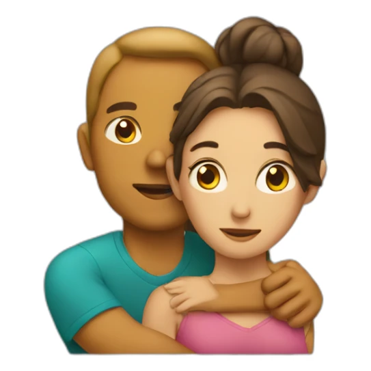 Women sitting on man's shoulder one sided sticker