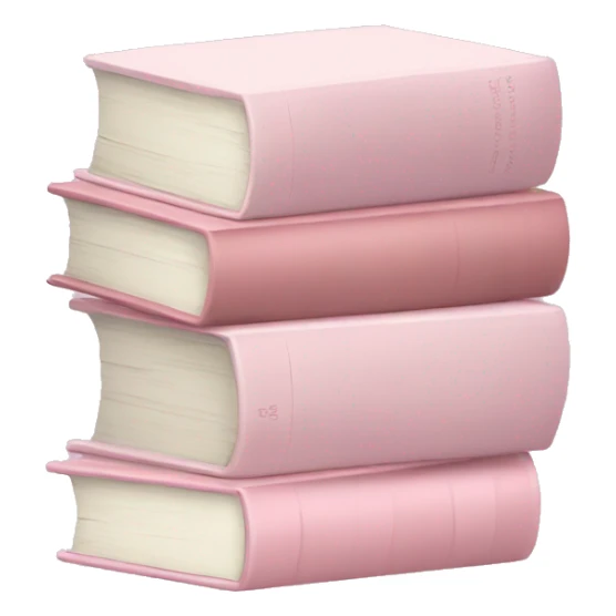 Stack of pale pink books sticker