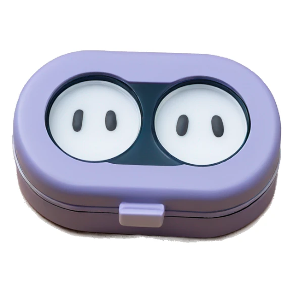 dual compartment screw-top prescription contact lens case sticker