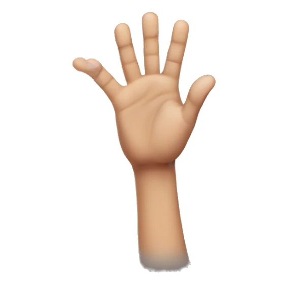 close the last 2 finger out of 5 fingers sticker