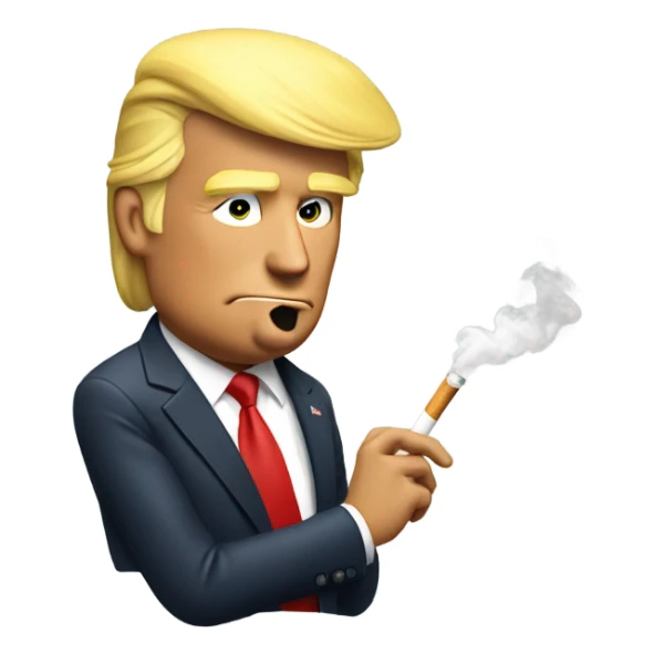 Donald Trump smoking  sticker