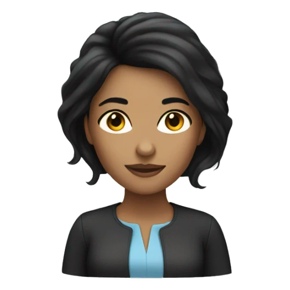 Marketer, woman, black hair sticker