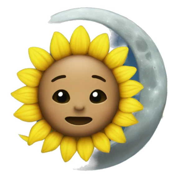 Baby sunflower in the moon  sticker