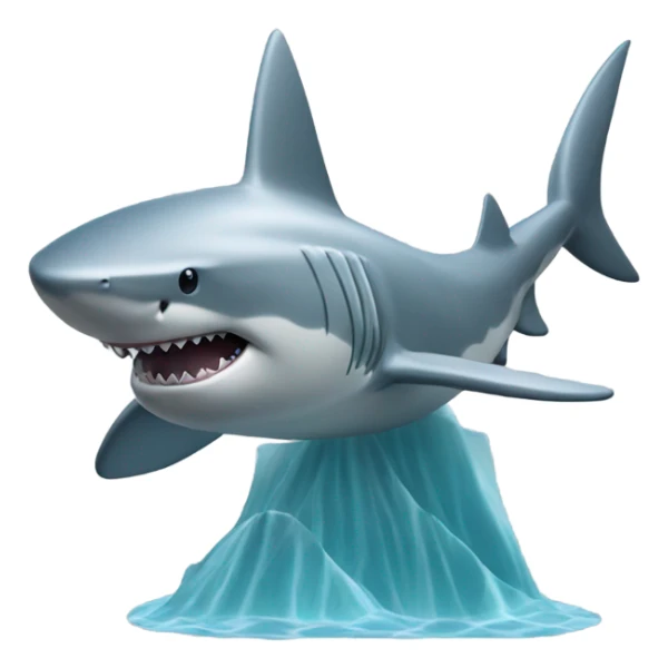 a statue of a shark sticker
