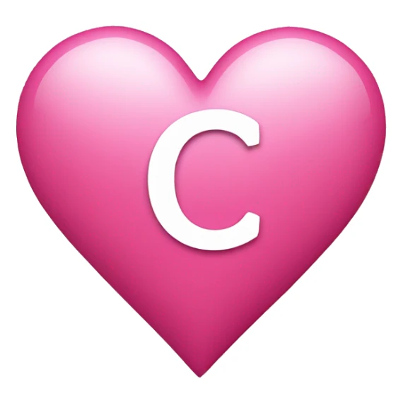 Pink heart with the letter C inside  sticker
