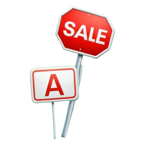 For Sale Sign in front lawn sticker