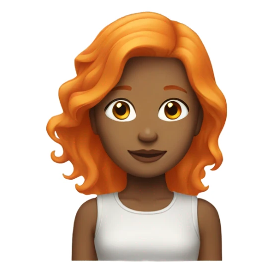 girl with orange hair indoors sticker