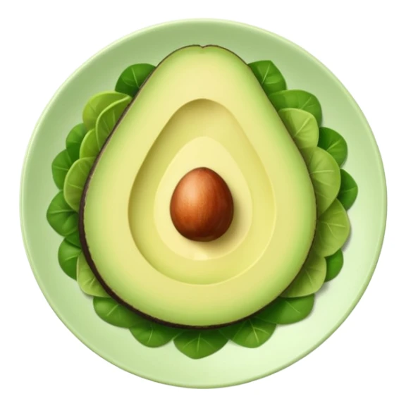 A stylized salad plate in greens or avocado with the hashtag #VogueBody. sticker