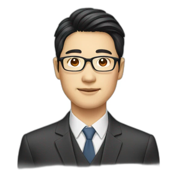singaporean-taiwanese-glasses-man-black-hair sticker
