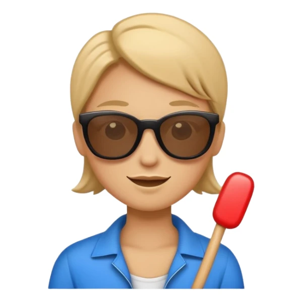 cartoon stick figure with smirk and sunglasses, sassy bold attitude, playful sticker