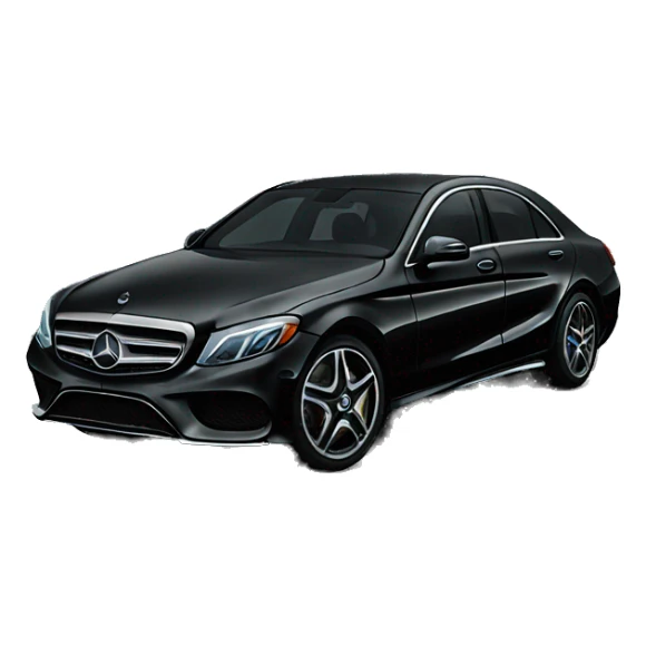 a mercedes black  sticker