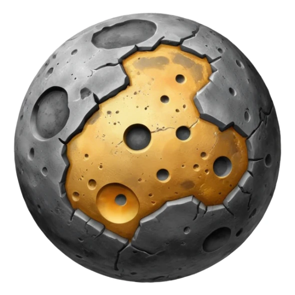 close-up of planet Mercury sticker