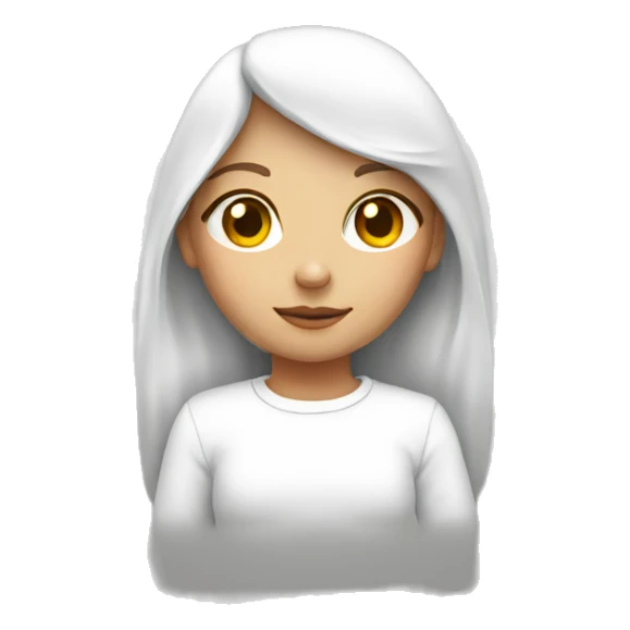 A white long sleeve on the girl  sticker