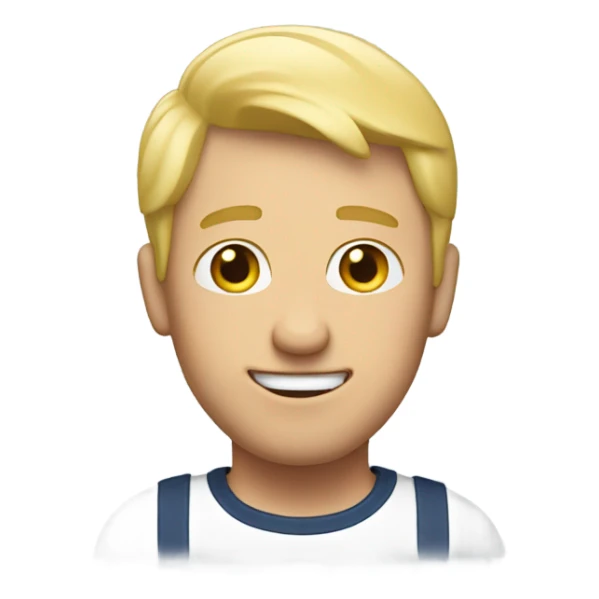 Funny man with short, blonde hair sticker