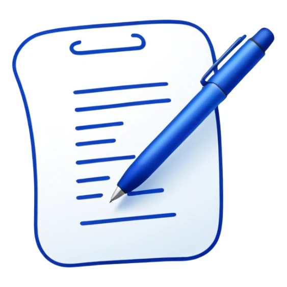 digital signature in blue ink sticker