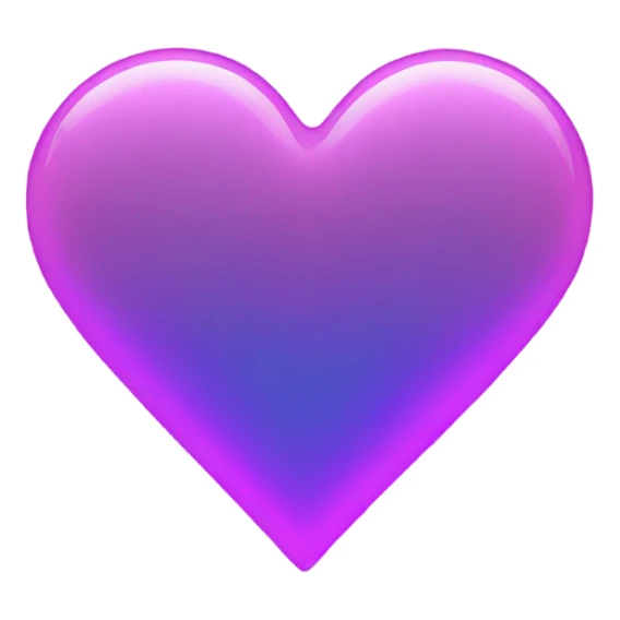 Neon glass blue mauve heart  sticker