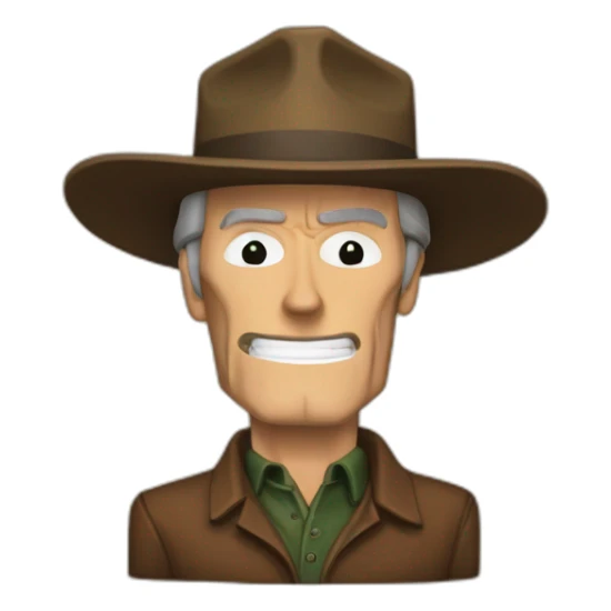 Clint Eastwood il a wood sticker