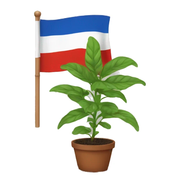 Noreigan flag with a small plant in front (no soil or pot). sticker