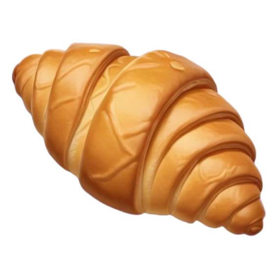 The croissant is on a light purple napkin. sticker