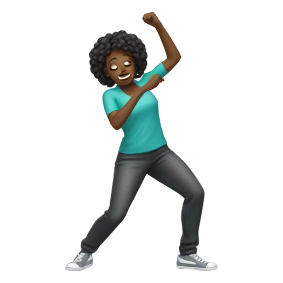 black female person dab sticker
