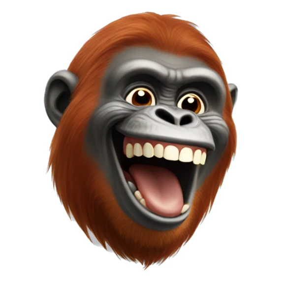 Orangutan laughing sticker