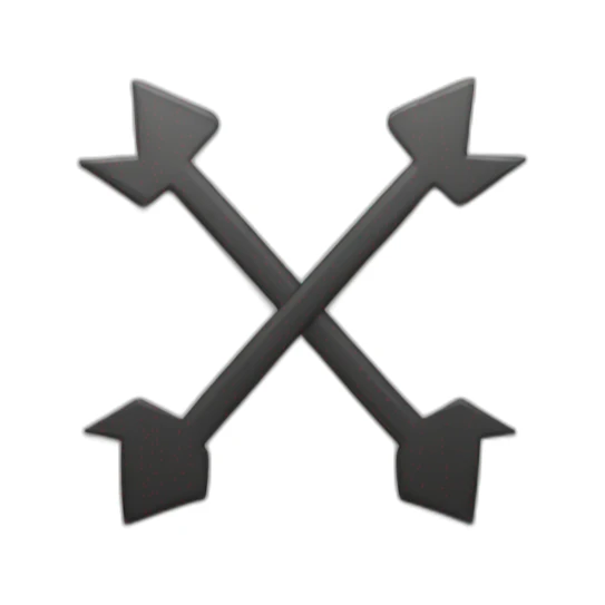 a circle of 2 inward facing arrows sticker