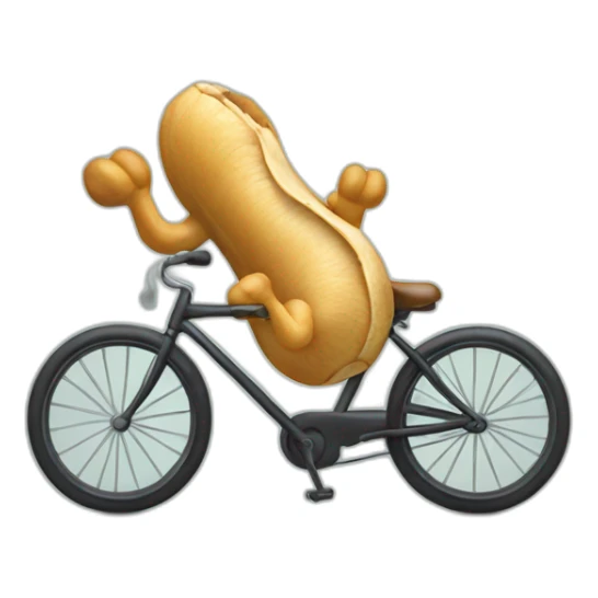 Cashew riding a bicycle throwing money sticker