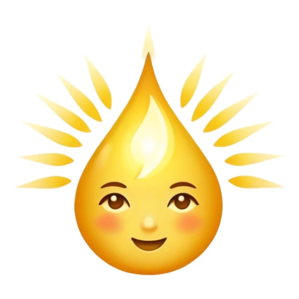 A glimmer like a ray of sunlight. sticker