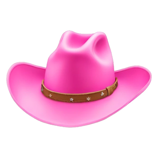 a pink and aesthetic cowboy hat sticker