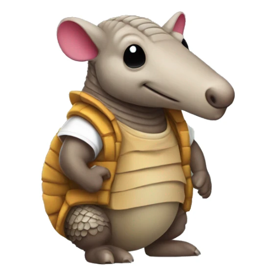 A armadillo with a tshirt that says ICV sticker