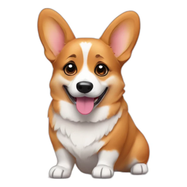 A corgi with the word love in front of them sticker