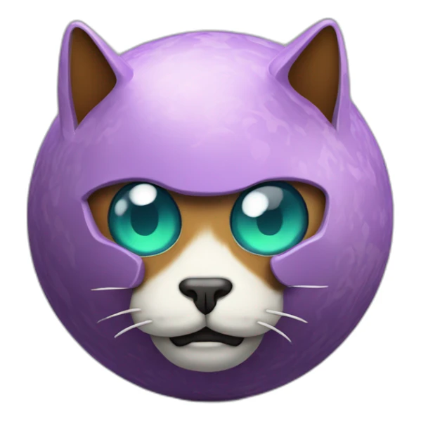 3d sphere with a cartoon sophisticated lever Skeleton Horse skin texture with cat eyes sticker