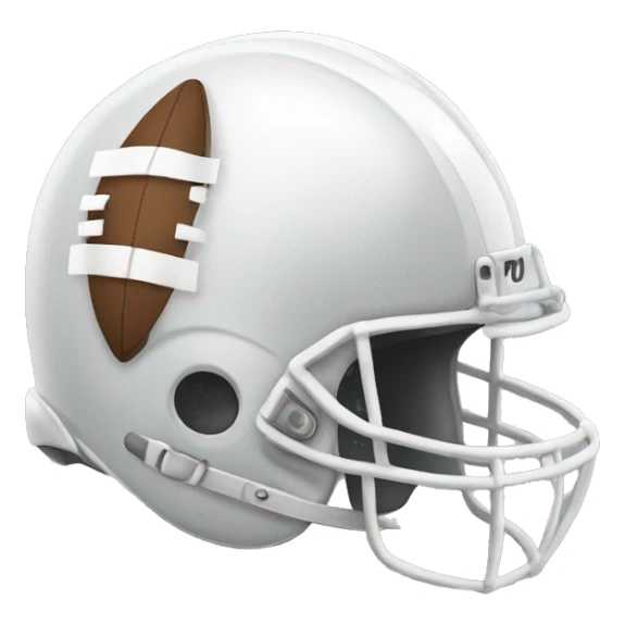 football helmet with a white bow sticker