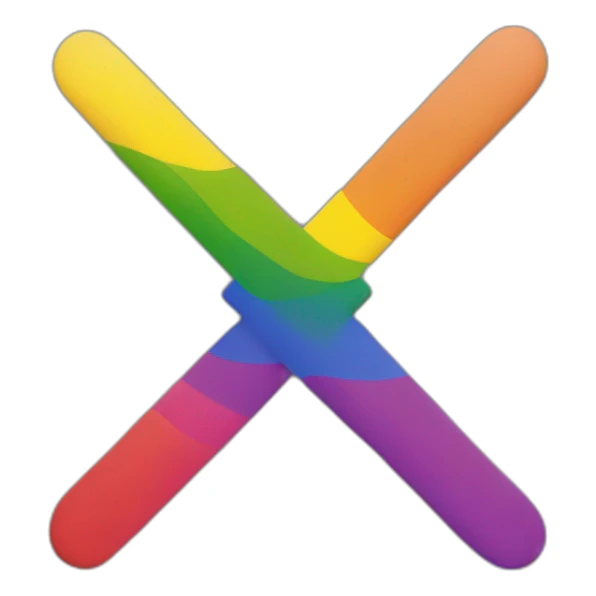 LGBT+ flag cross na zi in the middle sticker