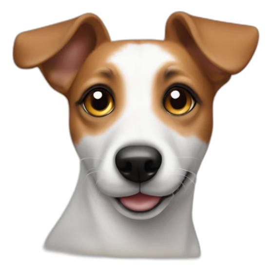 Jack russel dog One side mark around the eye sticker