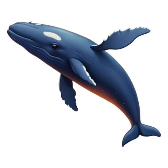 Whale jumping out of the water at sunset sticker