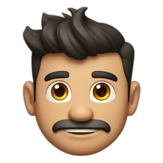 Hombre moreno con muchos tatuajes estilo Pixar  sticker