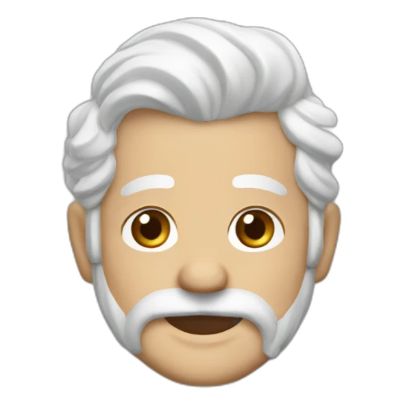 Notre dame leprechaun white hair and a brown beard sticker