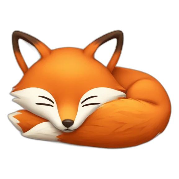 fox sleep sticker