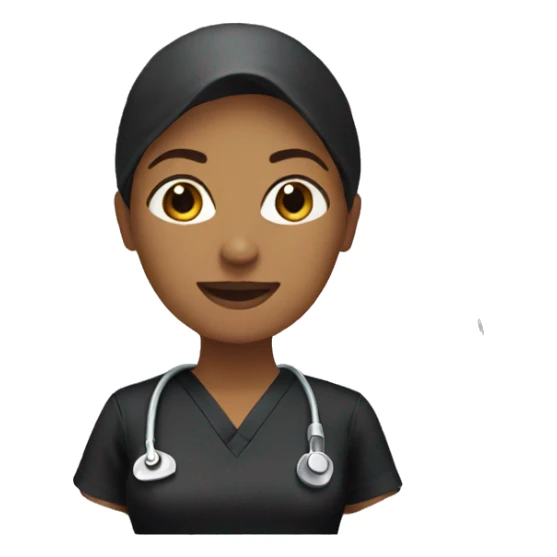 women wearing black scrubs sticker