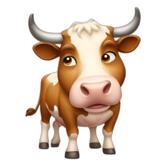 muscular Cow sticker