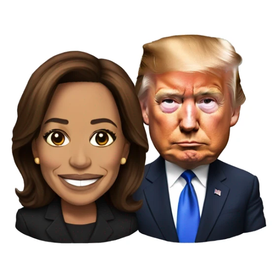 donald trump and kamala harris sticker