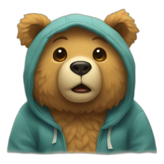 Un lazo roza en un oso de peluche  sticker