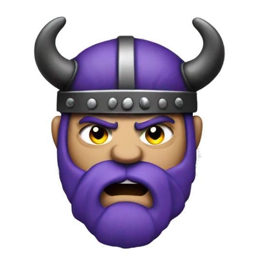 Angry Viking purple and black sticker